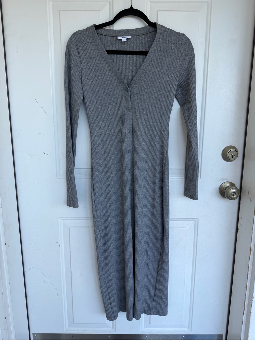 Bar lll Women's ribbed button-down midi dress size S